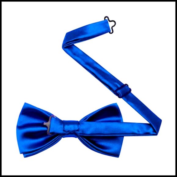 Silk Blend Pre-Tied Bow Tie Set with Pocket Square Cufflinks Classic Elegant - Picture 4 of 4